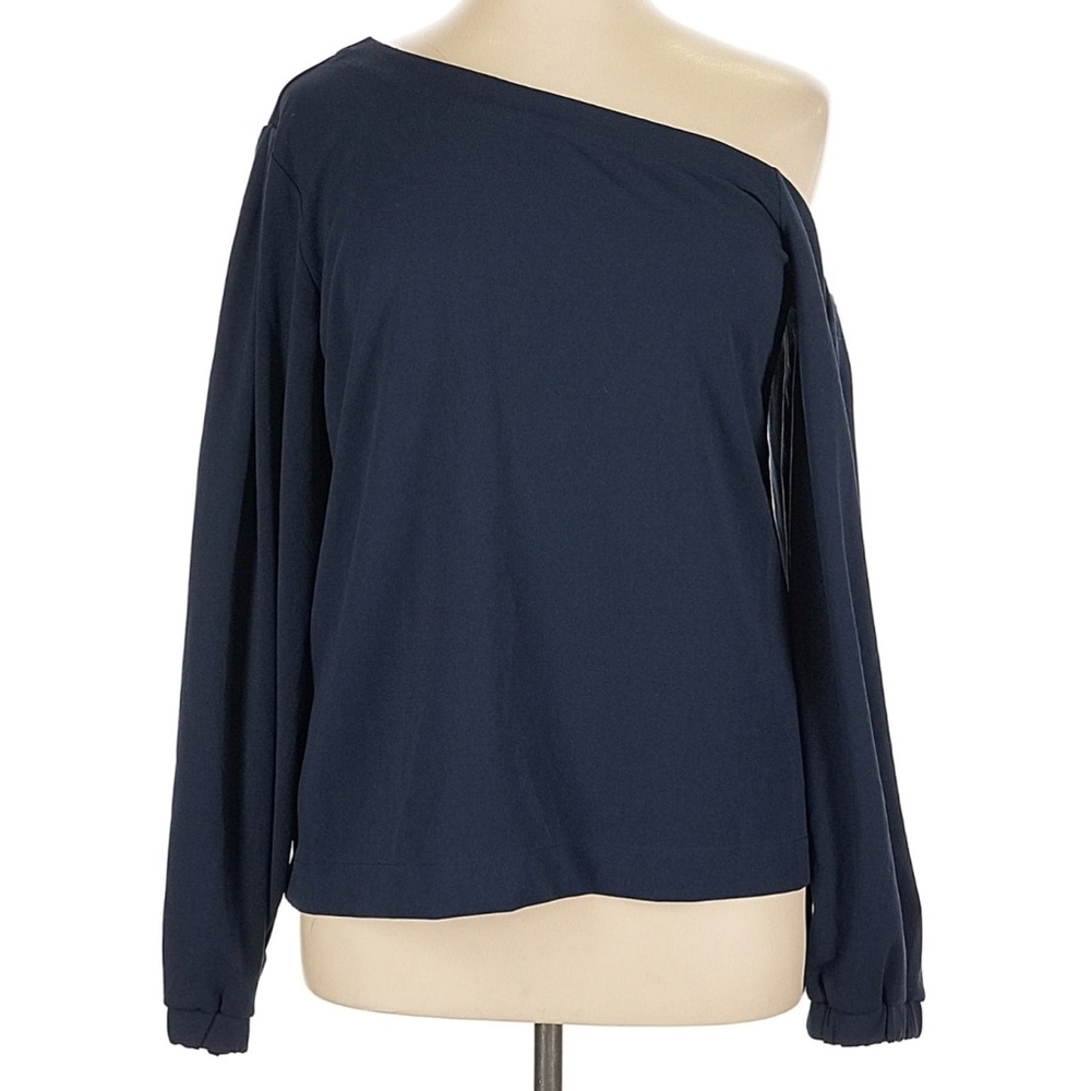 NWT Banana Republic Navy off shoulder top blouse XL
